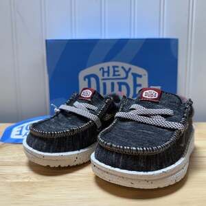 Hey Dude Toddler Wally Jersey Loafers Black
